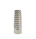 White Geometric Pattern Vase-B