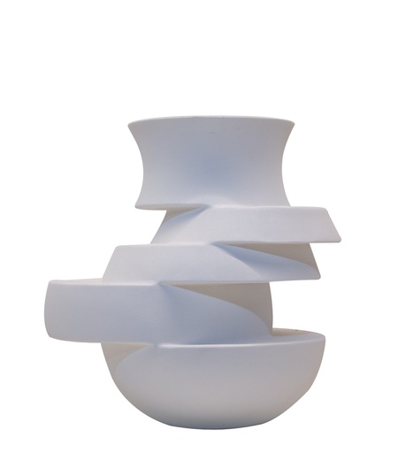Irregular Vase White-A