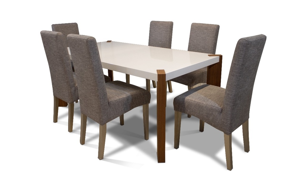 Chris Dining Table White Walnut