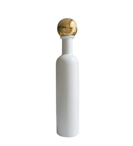[FAD2055A White+ Golden Ball Vase(10.0*52cm              ] White+ Golden Ball Vase