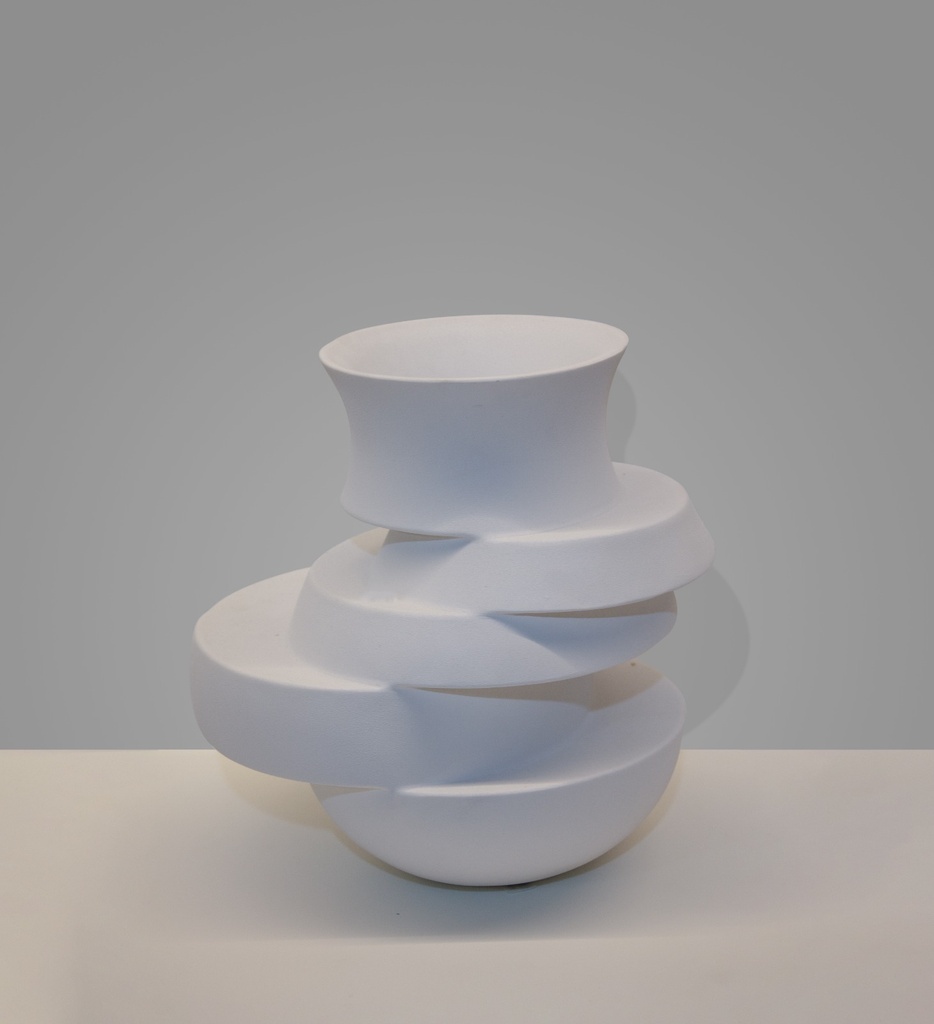 Irregular Vase White-A