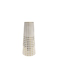 White Geometric Pattern Vase-C