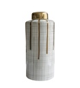 Gold Thread Ceramic Jar-A