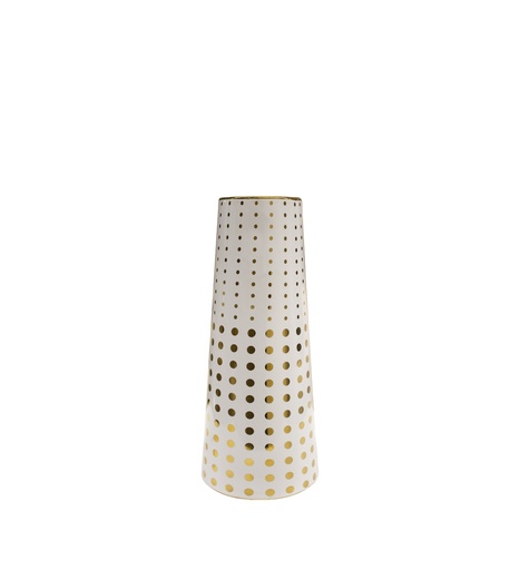 [FAD1993C White Geometric Pattern Vase(SHENZHEN FLOLENCO ] White Geometric Pattern Vase-C