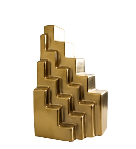 [FAD2030B Gold Geometric Decoration(14.5*11.5*25.5cm     ] Gold Geometric Decoration-B