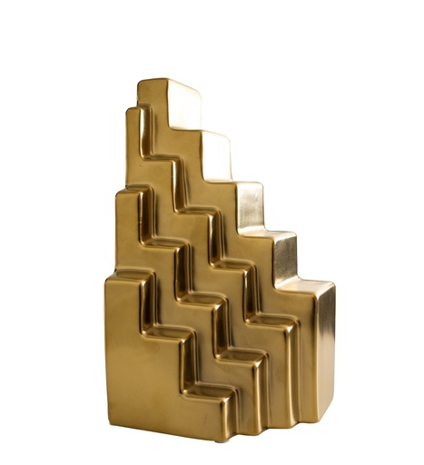[FAD2030B Gold Geometric Decoration(14.5*11.5*25.5cm] Gold Geometric Decoration-B