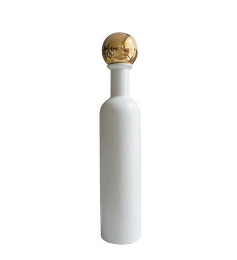 [FAD2055A White+ Golden Ball Vase(10.0*52cm] White+ Golden Ball Vase
