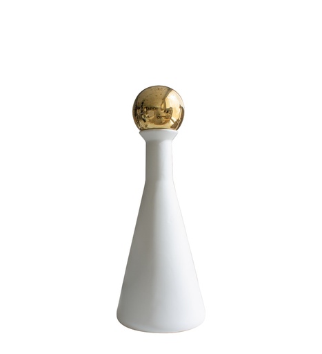 [FAD2055B] White+Golden Ball Vase-B