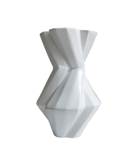 [FAD2085A White Torsional Vase(25*24*44.5cm              ] White Torsional Vase