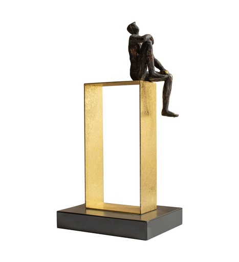 [FASZ1921B Man On Square Shelf Decoration(16x12x33cm] Man On Square Shelf Decoration-B