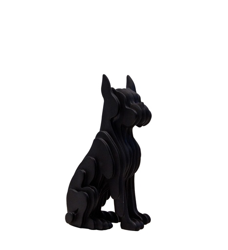 [FCSZ2132B] Black Cutshaped Dog-B