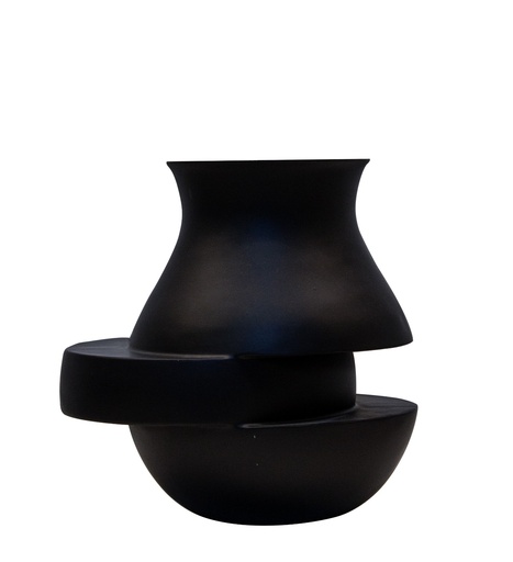 [FCSZ2167B Irregular Vase Black(23*18.5*23cm             ] Irregular Vase Black-B