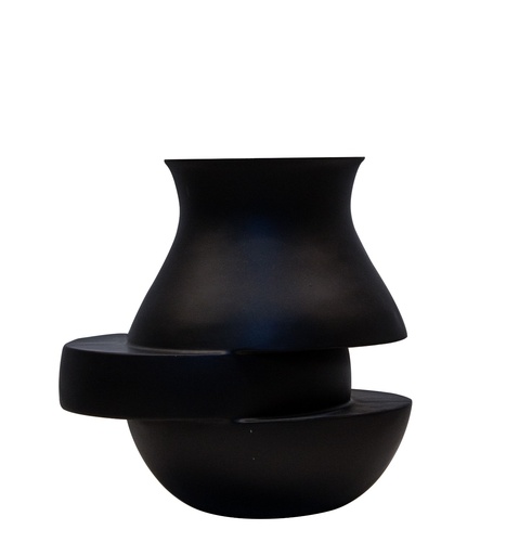 [FCSZ2167B Irregular Vase Black(23*18.5*23cm] Irregular Vase Black-B